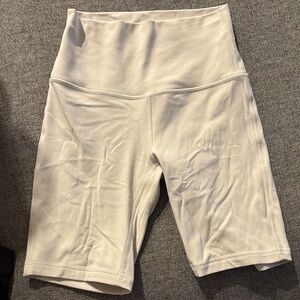 lululemon athletica High-Waist Cream Bike Shorts
